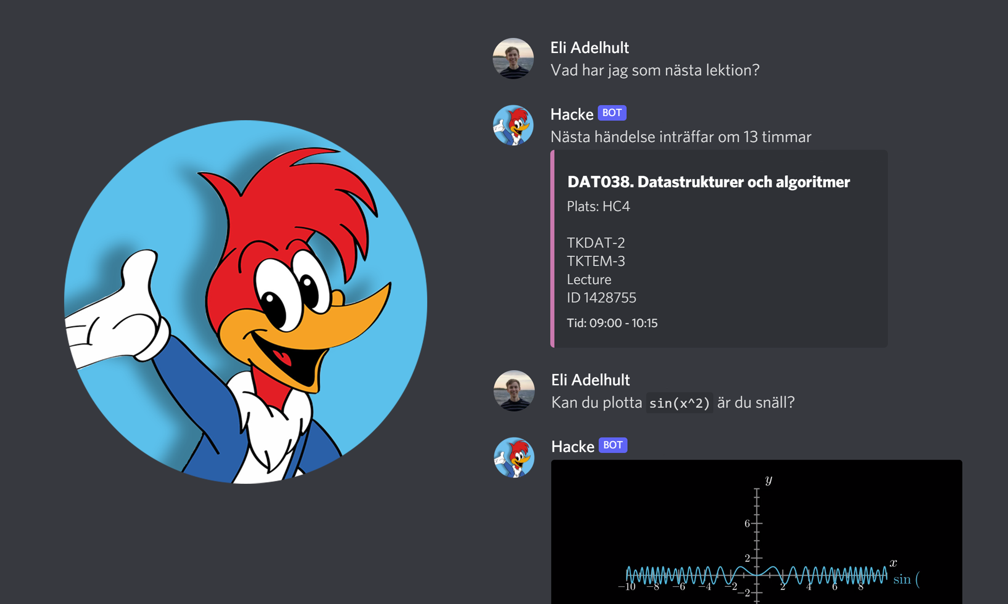 Examples talking to Hacke